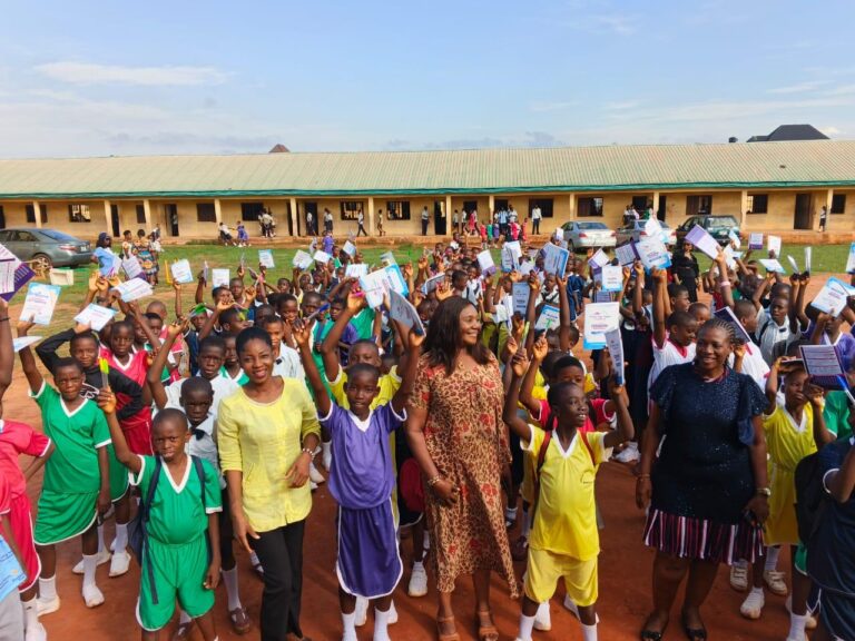 Fostering Hopes Foundation, Precious Family Aid Charity Foundation Visit Oruchi Secondary School, Donate Learning Materials