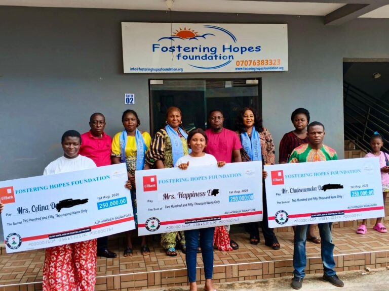 Fostering Hopes Foundation Empowers Three Families with Business Grants, Places Nine Children on Scholarship